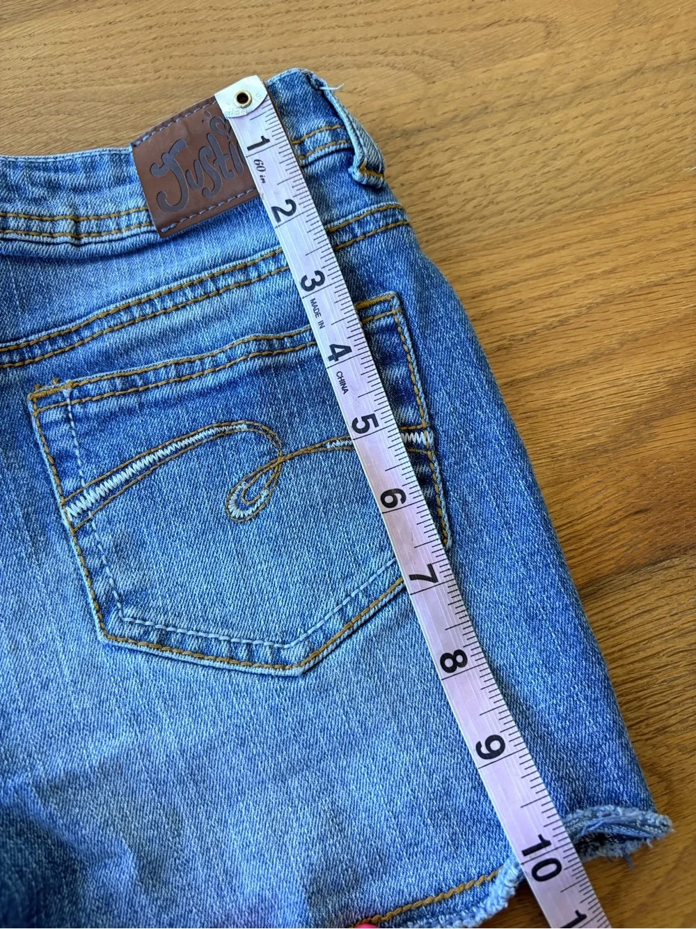 Y2K Justice Simply Low Denim Cut Off Jean shorts kids girls 12
